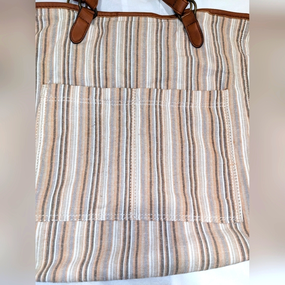 Maurices Natural Striped Tote Bag - Picture 2 of 9
